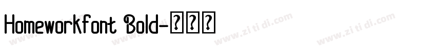 Homeworkfont Bold字体转换